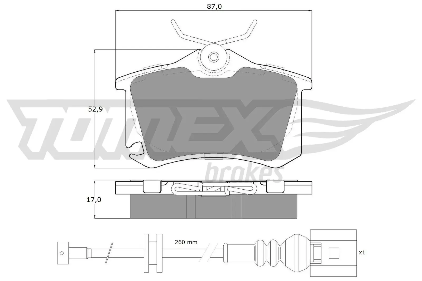 Bremsbelagsatz, Scheibenbremse TOMEX Brakes TX 16-15