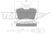 Bremsbelagsatz, Scheibenbremse TOMEX Brakes TX 16-15