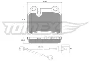 Bremsbelagsatz, Scheibenbremse Hinterachse TOMEX Brakes TX 16-21