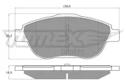 Bremsbelagsatz, Scheibenbremse Vorderachse TOMEX Brakes TX 16-25