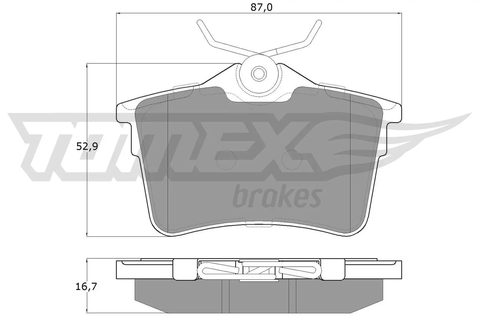 Bremsbelagsatz, Scheibenbremse Hinterachse TOMEX Brakes TX 16-26