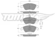 Bremsbelagsatz, Scheibenbremse TOMEX Brakes TX 16-31