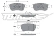 Bremsbelagsatz, Scheibenbremse TOMEX Brakes TX 16-41