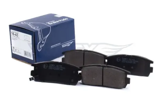 Bremsbelagsatz, Scheibenbremse Hinterachse TOMEX Brakes TX 16-43 Bild Bremsbelagsatz, Scheibenbremse Hinterachse TOMEX Brakes TX 16-43