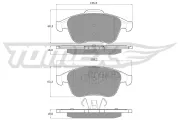 Bremsbelagsatz, Scheibenbremse TOMEX Brakes TX 16-56