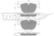 Bremsbelagsatz, Scheibenbremse TOMEX Brakes TX 16-68