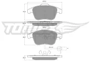 Bremsbelagsatz, Scheibenbremse Vorderachse TOMEX Brakes TX 16-75