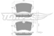 Bremsbelagsatz, Scheibenbremse Hinterachse TOMEX Brakes TX 16-82