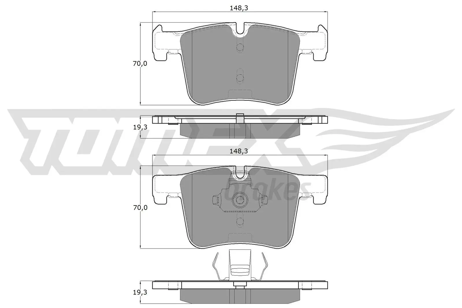 Bremsbelagsatz, Scheibenbremse TOMEX Brakes TX 16-85