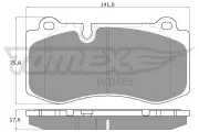 Bremsbelagsatz, Scheibenbremse Vorderachse TOMEX Brakes TX 16-87