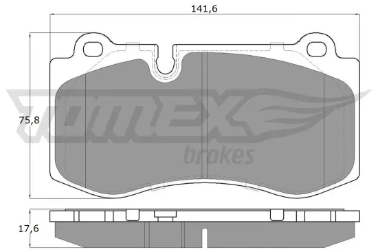 Bremsbelagsatz, Scheibenbremse Vorderachse TOMEX Brakes TX 16-87 Bild Bremsbelagsatz, Scheibenbremse Vorderachse TOMEX Brakes TX 16-87