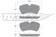 Bremsbelagsatz, Scheibenbremse TOMEX Brakes TX 16-96