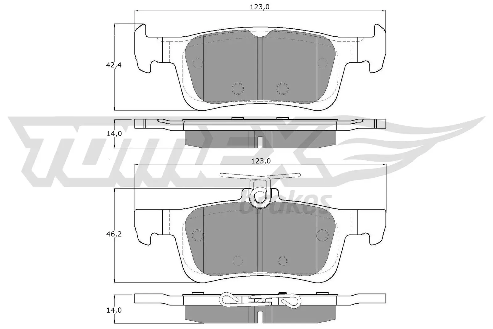 Bremsbelagsatz, Scheibenbremse TOMEX Brakes TX 17-021