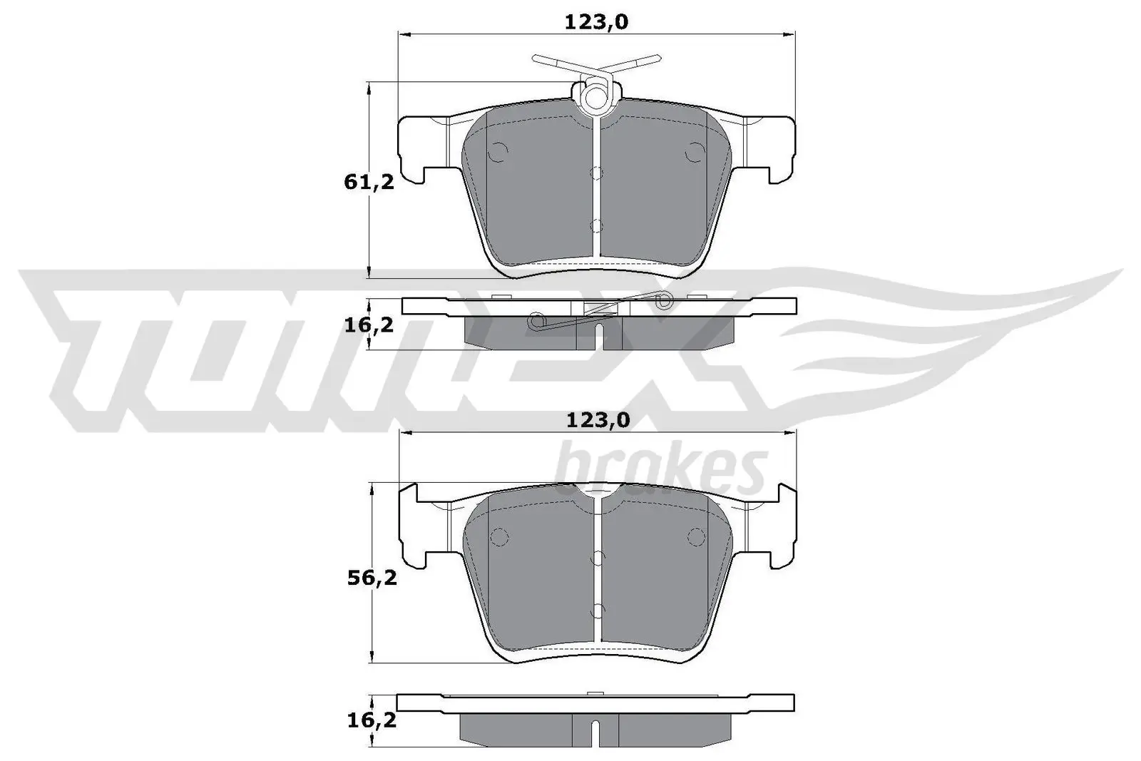 Bremsbelagsatz, Scheibenbremse Hinterachse TOMEX Brakes TX 17-05
