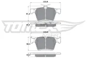 Bremsbelagsatz, Scheibenbremse Hinterachse TOMEX Brakes TX 17-05