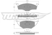 Bremsbelagsatz, Scheibenbremse Vorderachse TOMEX Brakes TX 17-10