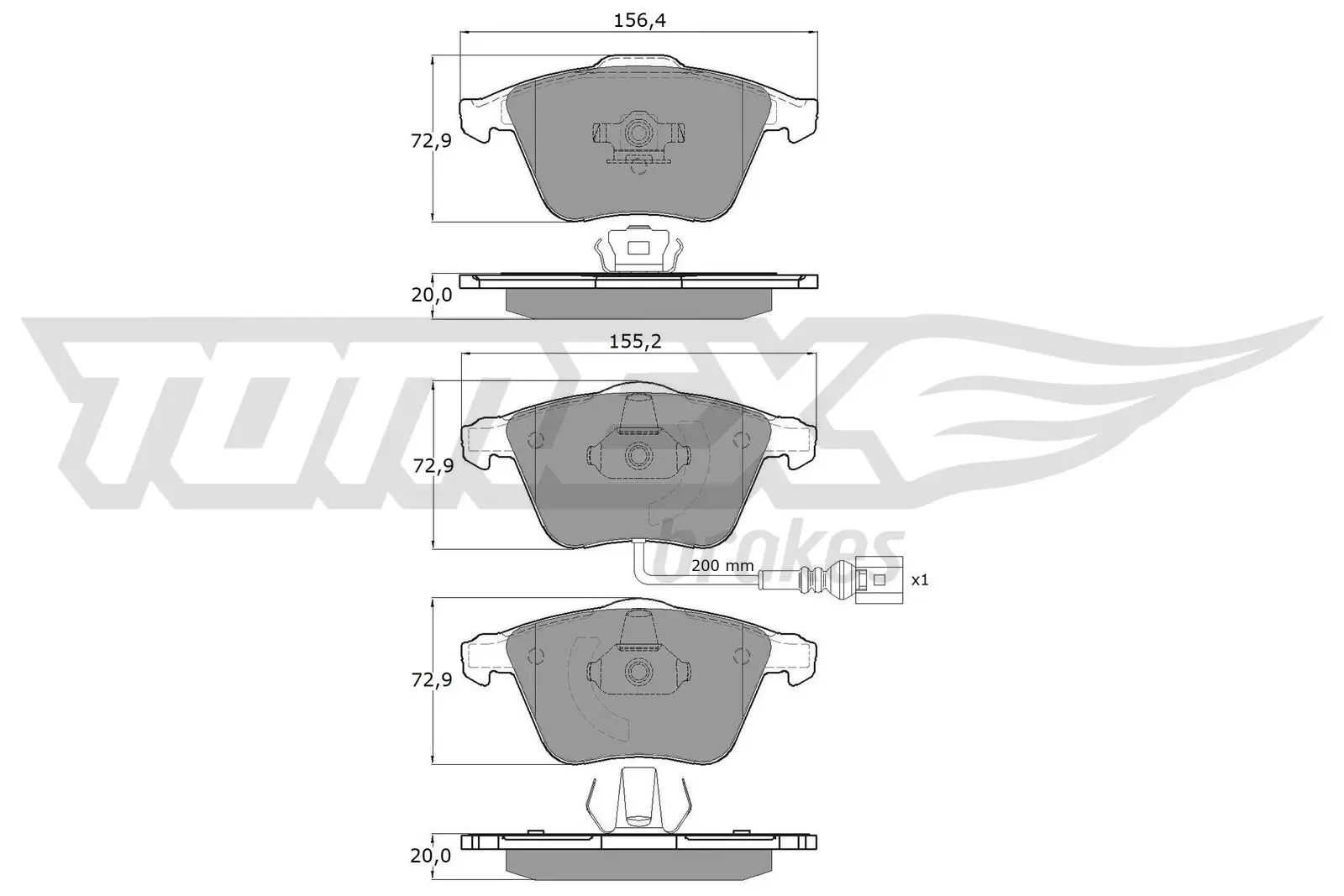 Bremsbelagsatz, Scheibenbremse TOMEX Brakes TX 17-11