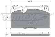 Bremsbelagsatz, Scheibenbremse TOMEX Brakes TX 17-14