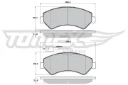 Bremsbelagsatz, Scheibenbremse TOMEX Brakes TX 17-19