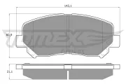 Bremsbelagsatz, Scheibenbremse Vorderachse TOMEX Brakes TX 17-251