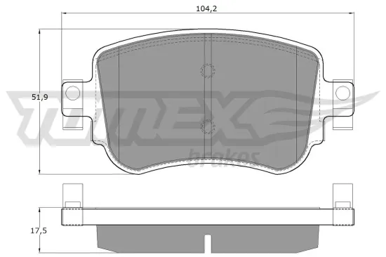 Bremsbelagsatz, Scheibenbremse Hinterachse TOMEX Brakes TX 17-32 Bild Bremsbelagsatz, Scheibenbremse Hinterachse TOMEX Brakes TX 17-32
