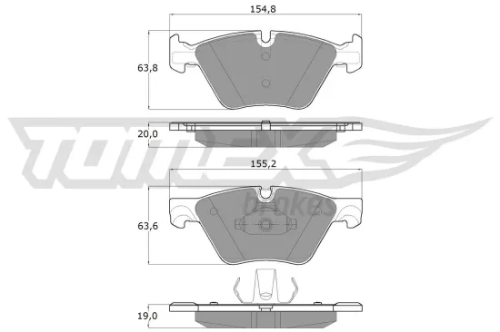 Bremsbelagsatz, Scheibenbremse Vorderachse TOMEX Brakes TX 17-33 Bild Bremsbelagsatz, Scheibenbremse Vorderachse TOMEX Brakes TX 17-33