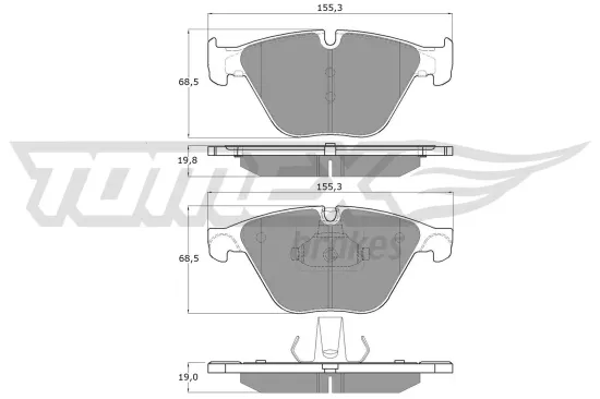 Bremsbelagsatz, Scheibenbremse Vorderachse TOMEX Brakes TX 17-35 Bild Bremsbelagsatz, Scheibenbremse Vorderachse TOMEX Brakes TX 17-35