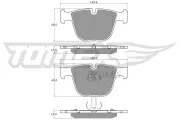 Bremsbelagsatz, Scheibenbremse TOMEX Brakes TX 17-38