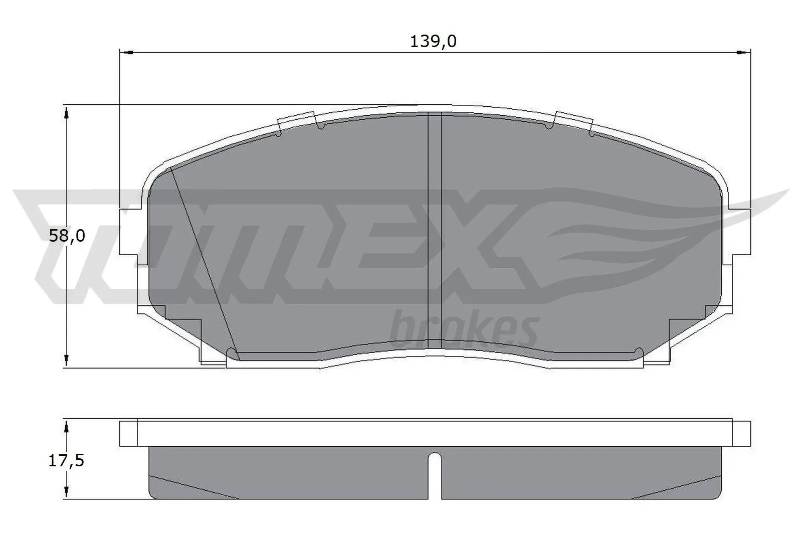 Bremsbelagsatz, Scheibenbremse TOMEX Brakes TX 17-42