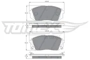 Bremsbelagsatz, Scheibenbremse Vorderachse TOMEX Brakes TX 17-47