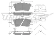 Bremsbelagsatz, Scheibenbremse TOMEX Brakes TX 17-481