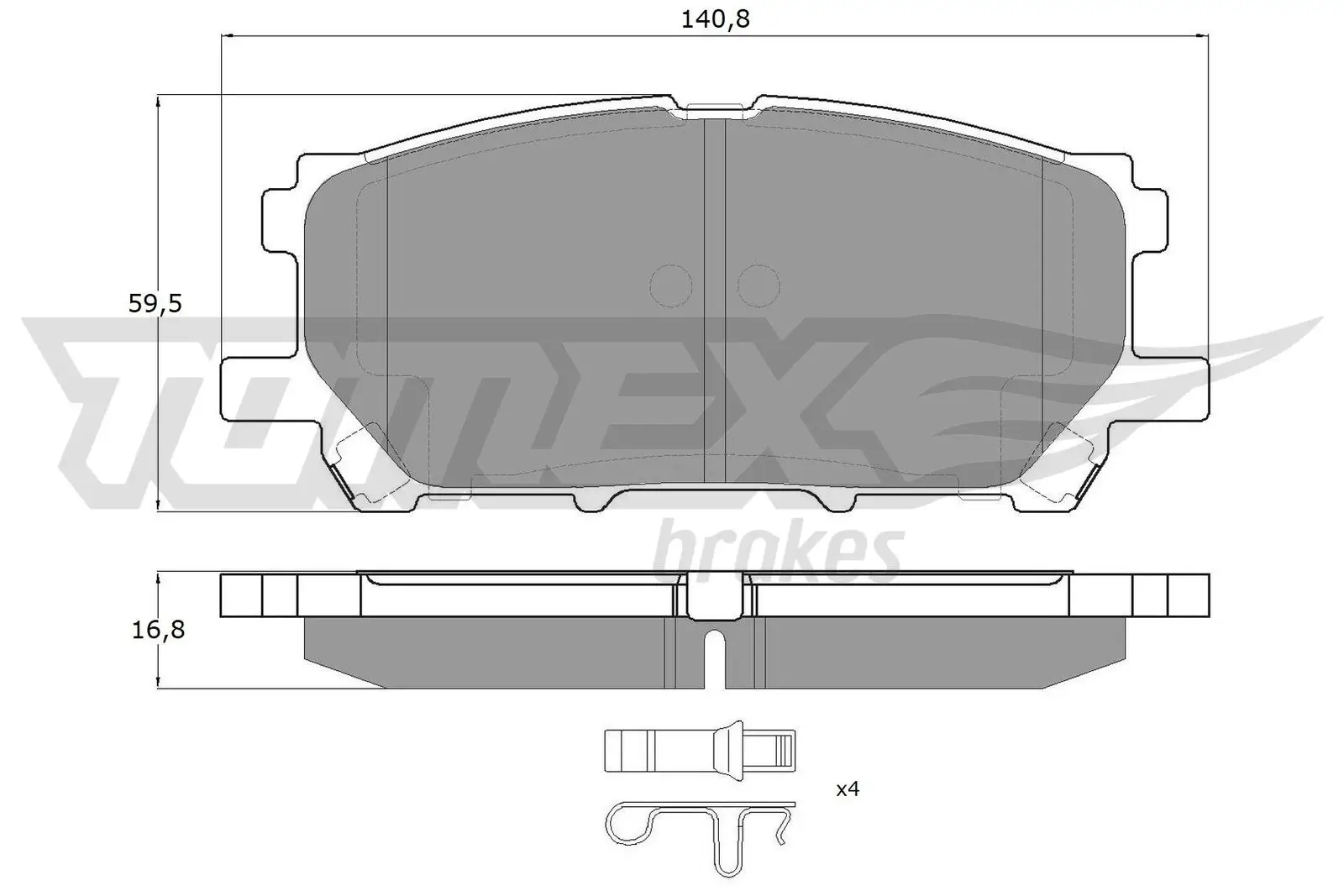 Bremsbelagsatz, Scheibenbremse TOMEX Brakes TX 17-63