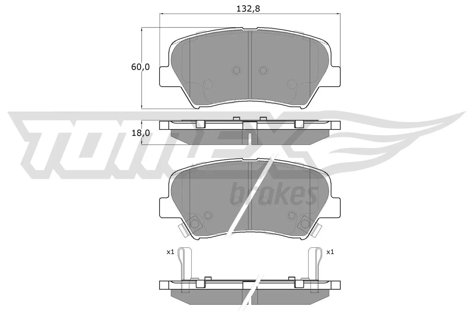 Bremsbelagsatz, Scheibenbremse TOMEX Brakes TX 17-68