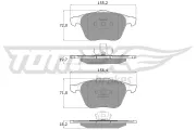 Bremsbelagsatz, Scheibenbremse Vorderachse TOMEX Brakes TX 17-74