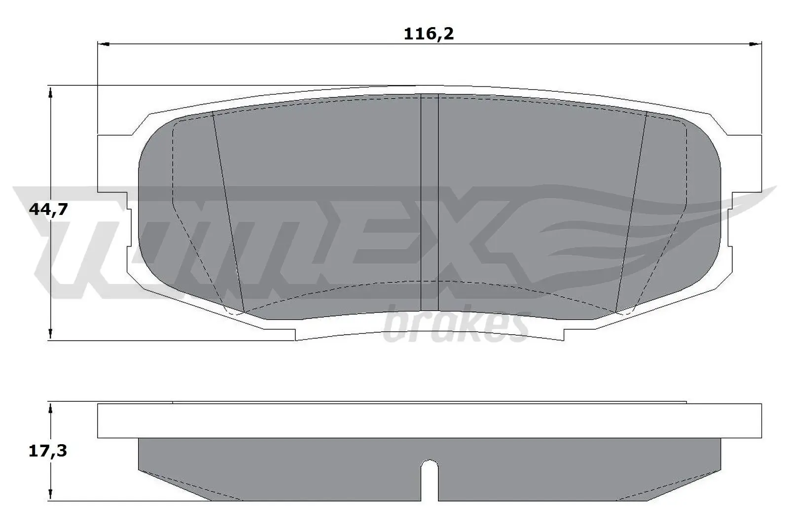 Bremsbelagsatz, Scheibenbremse Hinterachse TOMEX Brakes TX 17-78