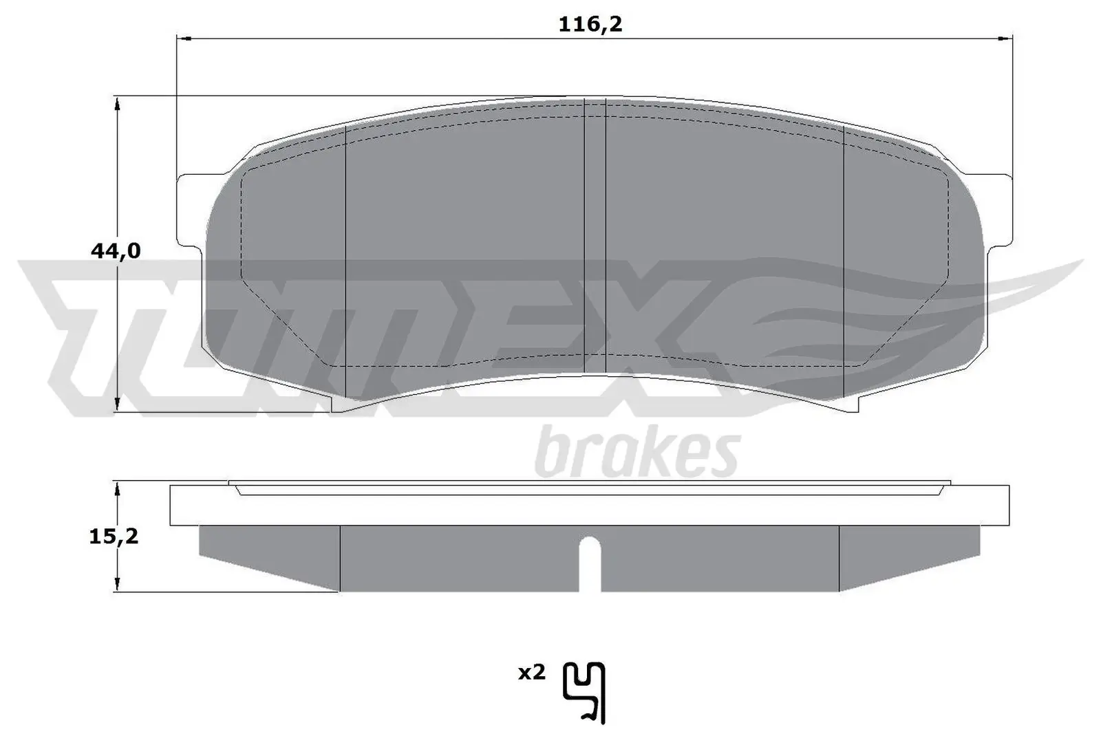 Bremsbelagsatz, Scheibenbremse Hinterachse TOMEX Brakes TX 17-79