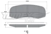 Bremsbelagsatz, Scheibenbremse Hinterachse TOMEX Brakes TX 17-79