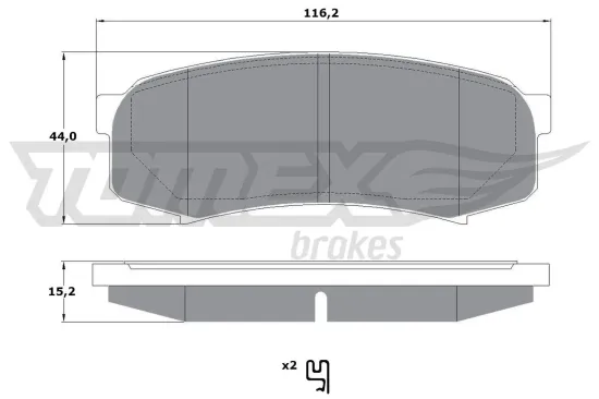 Bremsbelagsatz, Scheibenbremse Hinterachse TOMEX Brakes TX 17-79 Bild Bremsbelagsatz, Scheibenbremse Hinterachse TOMEX Brakes TX 17-79