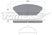 Bremsbelagsatz, Scheibenbremse Vorderachse TOMEX Brakes TX 17-80