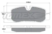 Bremsbelagsatz, Scheibenbremse TOMEX Brakes TX 17-81