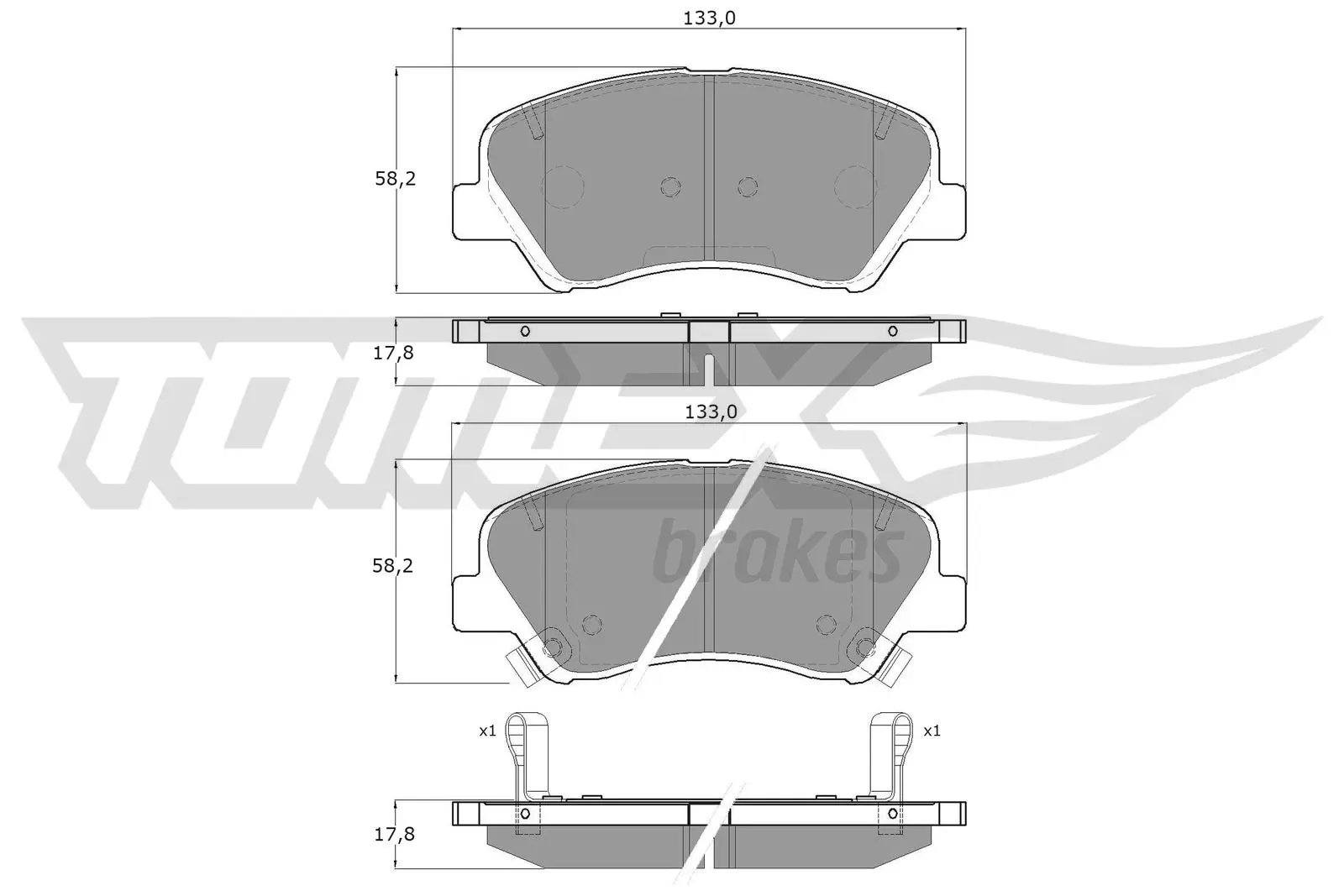 Bremsbelagsatz, Scheibenbremse TOMEX Brakes TX 17-85