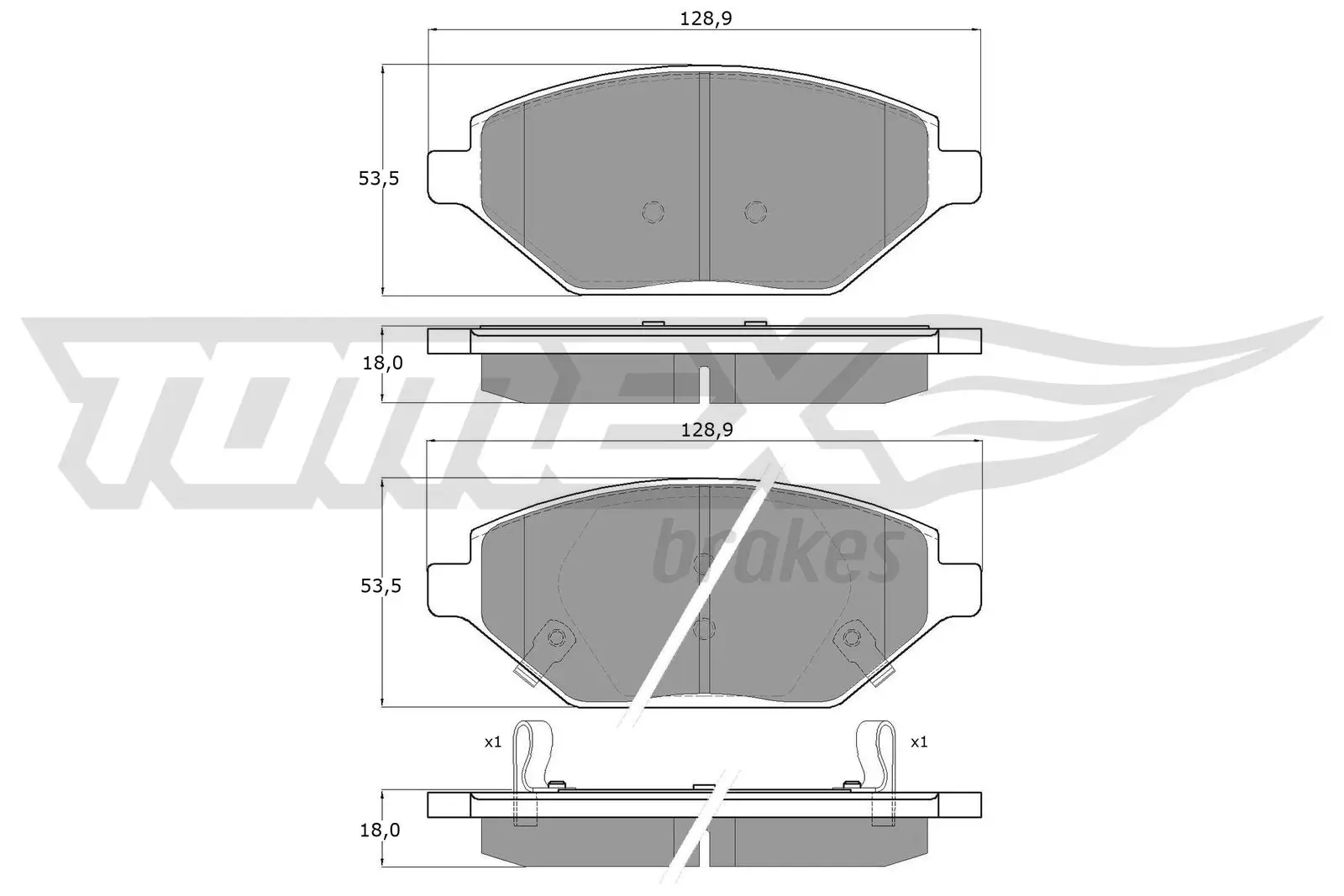 Bremsbelagsatz, Scheibenbremse Vorderachse TOMEX Brakes TX 17-89