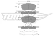Bremsbelagsatz, Scheibenbremse Vorderachse TOMEX Brakes TX 17-92