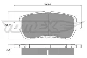 Bremsbelagsatz, Scheibenbremse TOMEX Brakes TX 17-95