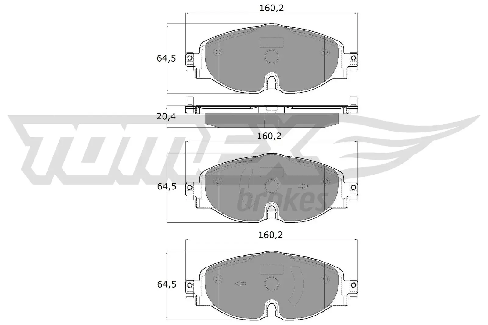 Bremsbelagsatz, Scheibenbremse TOMEX Brakes TX 18-05