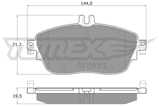 Bremsbelagsatz, Scheibenbremse Vorderachse TOMEX Brakes TX 18-06 Bild Bremsbelagsatz, Scheibenbremse Vorderachse TOMEX Brakes TX 18-06
