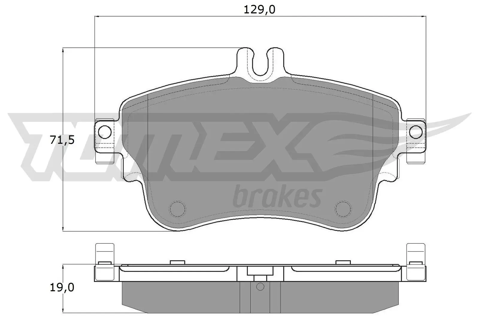 Bremsbelagsatz, Scheibenbremse Vorderachse TOMEX Brakes TX 18-07