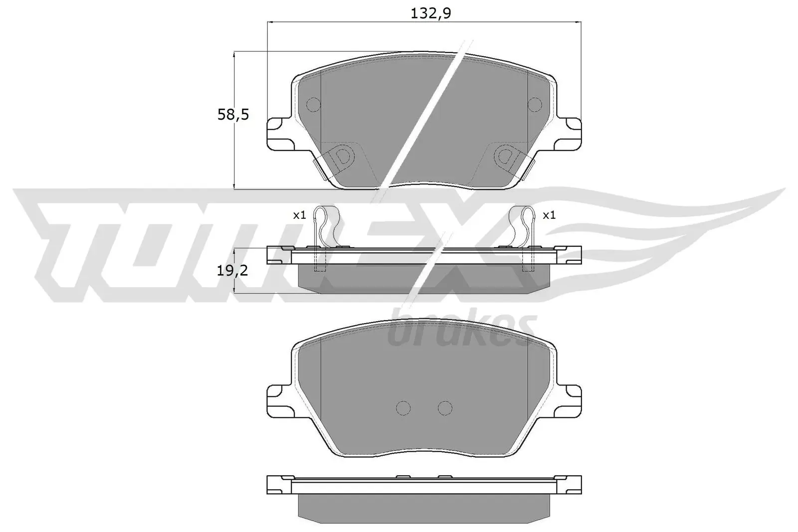 Bremsbelagsatz, Scheibenbremse TOMEX Brakes TX 18-09 Bild Bremsbelagsatz, Scheibenbremse TOMEX Brakes TX 18-09