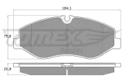 Bremsbelagsatz, Scheibenbremse TOMEX Brakes TX 18-12