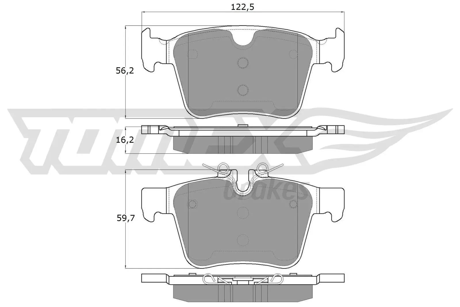 Bremsbelagsatz, Scheibenbremse Hinterachse TOMEX Brakes TX 18-16